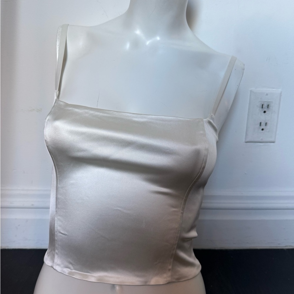 Wilfred Cream Satin Camisole Top